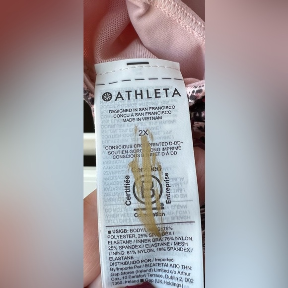 Athleta - NWT - 2X - Conscious Crop - Sports Bra - Multi Color - Removable Pads - Picture 7 of 11
